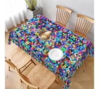 Buewutiry Tovaglia rettangolare in vetro colorato con tintura a nodi, quadrata, tovaglia primaverile per picnic, sala da pranzo, feste, matrimoni e campeggio, 152 x 228 cm