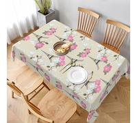 Buewutiry - Tovaglia rettangolare per tavolo a forma di torri di fiori Eiffel, tovaglia quadrata da fattoria, tovaglia primaverile, per picnic, sala da pranzo, feste, matrimoni e campeggio, 60 x 90