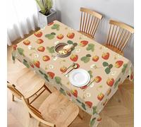 Buewutiry - Tovaglia rettangolare per tavolo, bella e compatta, quadrata, alla fragola, per picnic, sala da pranzo, festa, matrimonio e campeggio, 60 x 90 pollici