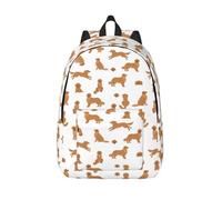 Buewutiry Zaino da viaggio per computer portatile - Labrador Retriever testa di cane zaino in tela per computer portatile con cinghie imbottite, Nero, M