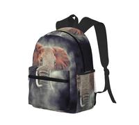 Buewutiry - Zaino da viaggio per laptop per uomini e donne, zaino da spiaggia con elefante fumo, zaino leggero con scomparto per laptop, zaino da viaggio con cinghie di trasporto
