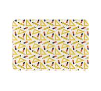 Buewutiry Zerbino per porta d'ingresso, per interni ed esterni, 40,6 x 61 cm, con divertente righello, stampa a matita, lavabile, sottile, adatto sotto la porta, tappeto da bagno per bagno, cucina e