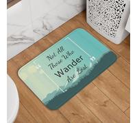 Buewutiry Zerbino per porta d'ingresso, per interni ed esterni, 40,6 x 61 cm, lavabile, sottile, non tutti quelli che vagano sono perduti1 tappeto da bagno adatto sotto la porta, tappeto da bagno per