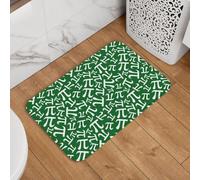 Buewutiry Zerbino per porta d'ingresso, per interni ed esterni, 40,6 x 61 cm, lavabile, sottile, verde, con stampa con simbolo del Pi, adatto per bagno, cucina, pavimento