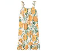 BuFanRenm Camicia da Notte da Donna,Camicia da Notte Estiva Camicia da Notte in Cotone Lavorato a Maglia con Stampa Floreale Abito Intimo Taglie Forti