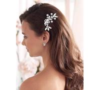 Bufenia Pettini per capelli da sposa in argento con strass, copricapo da sposa in cristallo, accessori per capelli da sposa per donna
