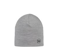 Cappellino buff in lana merino di peso medio grigio melange
