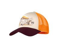 Cappellino buff trucker arancione bianco