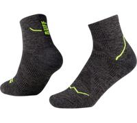 Buff - Dryflx Quarter Sock - Calze da running Unisex L - EU: 42-44 nero/grigio