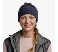 Buff Merino Active Beanie - col.Solid night blue
