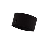 BUFF Merino Wool Wide Headband, 100% Ethically Sourced Wool, Versatile, Temperature Regulating, Ear Warmer, Solid Black, Adult Size