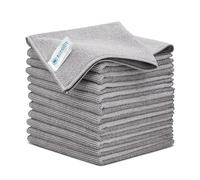 Buff Pro - Salviette in microfibra per la pulizia di varie superfici, 30,5 x 30,5 cm, grigio, 12 pezzi | panni in microfibra premium per la pulizia di vetro, cucina, bagno, auto, accessori e prodotti