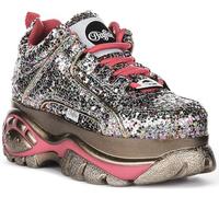 Buffalo 1339 14 2.0 - Sneakers basse da donna, con plateau, in pelle, Multicolore, 39 EU