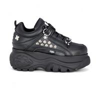 Buffalo 1339-14 Punk Scarpe da ginnastica da donna nere con borchie e plateau grosso, sneakers alla moda