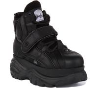 Buffalo 1348-14 2.0 Lace Up Mid Hook And Loop Trainer Donna Nero EU 36-41