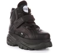 Buffalo 1348-14 2.0 Plateau Platfo da uomo con lacci e cinturino singolo, Nero , 43 EU