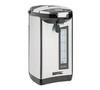 Buffalo Airpot elettrico a mani libere, 4,7 litri, dispenser per caffè, bevande calde, erogazione a mani libere, bollitura automatica, blocco di sicurezza HF155