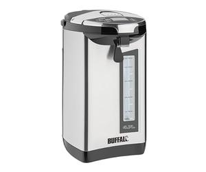Buffalo Airpot elettrico a mani libere, 4,7 litri, dispenser per caffè, bevande calde, erogazione a mani libere, bollitura automatica, blocco di sicurezza HF155