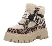 Buffalo Aspen Com Mid Warm Suede/Fur, Stivali da donna, Beige Nero Leo, 41 EU