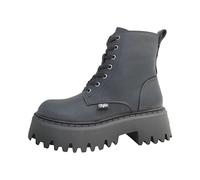 Buffalo Stivali da donna con lacci, stivaletti Aspen Lace Up caldi, Nero , 39 EU