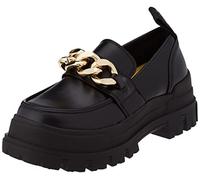 BUFFALO Slipper 'ASPHA LOAFER CHAIN' oro / nero, Taglia 39