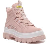 BUFFALO Aspha Nc Mezzo Polpaccio per Vegani Donna Stivali IN Rosa Colore UK 3 -