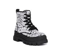 Buffalo, ASPHA RLD Laceup Mid, Scarpe Zeppa Moda Fashion Vegan Nappa (Black AOP, Sistema Taglie Calzature EU, Adulto, Numero, Media, 40)