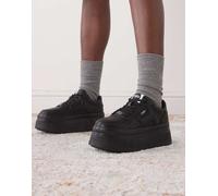 Buffalo - Besu - Sneakers nere con suola spessa-Nero 39
