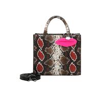 Buffalo Big Boxy Collection Fancy Snake Pink, Shopper Donna, Colore: Rosa
