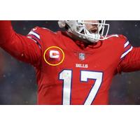 Buffalo Bills Josh Allen Qb 4 - ⭐⭐⭐⭐ - Blu Stars Adesivo Rosso Captain C-Patch