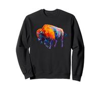 Buffalo Bison American Western Colorful Wild Life Gift Felpa