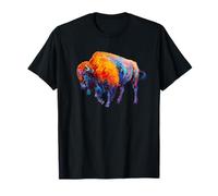 Buffalo Bison American Western Colorful Wild Life Gift Maglietta