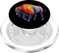 Buffalo Bison American Western Colorful Wild Life Gift PopSockets PopGrip per MagSafe