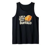 Buffalo Bisonte Amante Prairie Fauna Selvatica Umorismo Canotta