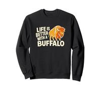 Buffalo Bisonte Amante Prairie Fauna Selvatica Umorismo Felpa