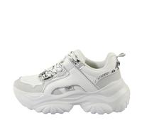 Buffalo Bliss One Sneaker, Bianco e Grigio, Vegan Nappa, Effetto Pitonato, Suola Platform, Memory Foam (Sistema Taglie Calzature EU, Adulto, Numero, Media, 40)