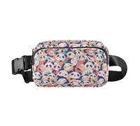 Buffalo - Borsa a tracolla impermeabile con motivo alberi di Natale, con cinghia regolabile, per viaggi e vacanze, Panda Bear Face, 1 Size