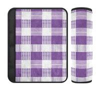 Buffalo Check Viola 2 Pack Cintura di sicurezza pad Più Comfort Guida per Zaino funda para cinturón de carro