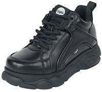 Buffalo Scarpe sneaker alte con zeppa vegan nubuk CLD Corin chunky street donna NERO