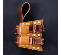 Buffalo Corno Da Bere Cintura In Pelle Fondina Biker MJOLNIR Vichingo Medievale