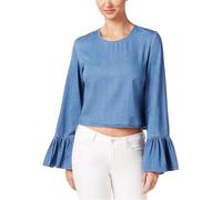 Buffalo David Bitton Blusa In Maglia Donna Thandi, Blu, Piccola