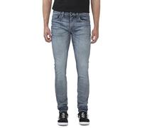 Buffalo David Bitton Jeans da Uomo Max Skinny Denim, Indaco baffuto e contrastato, W36 / L34