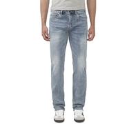Buffalo David Bitton Jeans Straight Six Uomo, Nero Autentico, 27W x 32L
