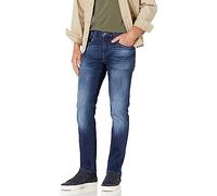 Buffalo David Bitton Men's Ash-x Slim Fit Denim Jean, Sanded And Faded Indigo, 38 32