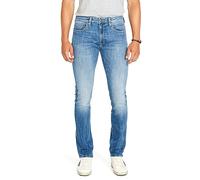 Buffalo David Bitton Men's Ash-x Slim Fit Denim Jean, VEINED and Crinkled Indigo, 33 32
