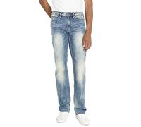 Buffalo David Bitton Men's Driven Relaxed Straight Fit Denim Pant, Indigo, 30x30