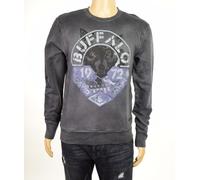 Buffalo David Bitton Uomo Antracite Fiwolf a Palloncino Felpa M L XL 2XL