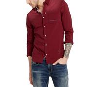 Buffalo David Bitton Uomo Nori Savans Button-up Shirt BM19392 Nuovo