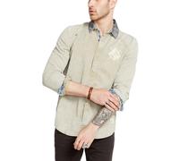 Buffalo David Bitton Uomo Simogen Button-up Camicia Piccolo, Rusk