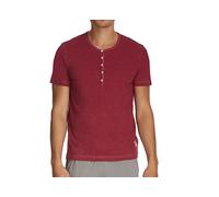 Buffalo David Bitton Uomo Subyarn Spugna Henley Rotondo Collo Camicia - BD22318